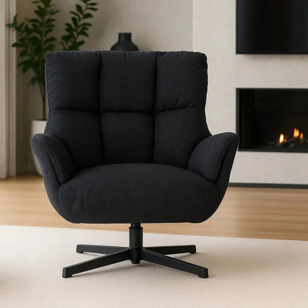 Forgó Relaxfotel Fekete Színben. REAL