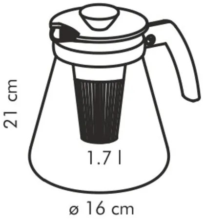 Tescoma TEO teafőző kanna, áztató szűrővel 1,7 l, 1,7 l