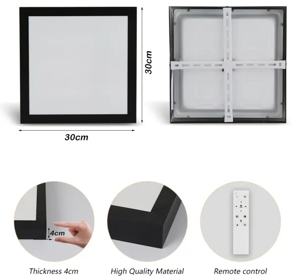 Brilagi - LED Dimmable fürdőszoba világítótest FRAME SMART LED/24W/230V IP44 fekete + DO