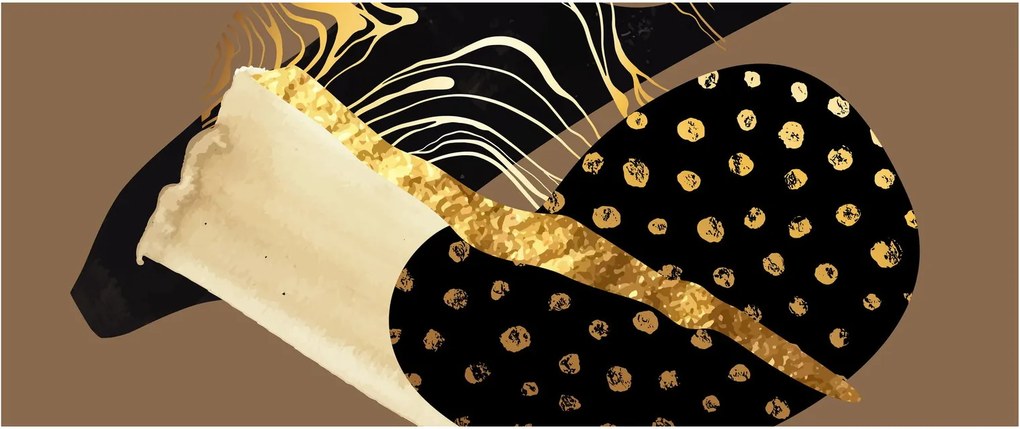 Kép - Absztrakció aranybarna N⁰1 (120x50 cm)