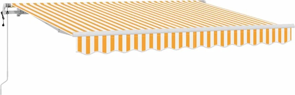 vidaXL Behúzható napellenző Sárga 250 x 200 cm szövet