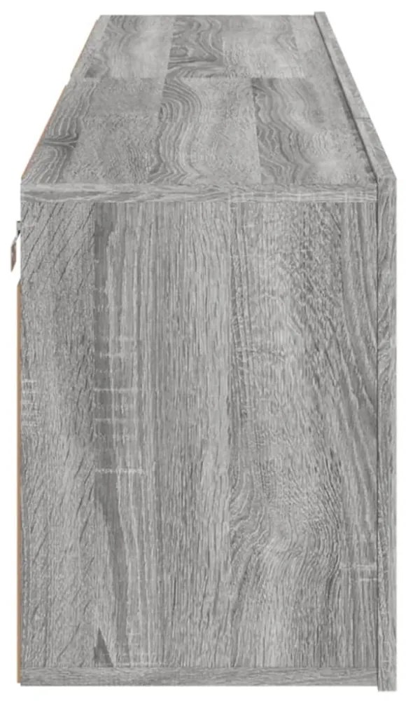 2 db szürke sonoma színű fali TV-szekrény 80 x 30 x 41 cm