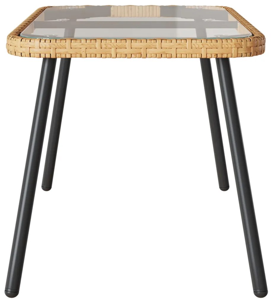 Dohányzóasztal Természetes 90 x 45 x 42 cm Polirattan