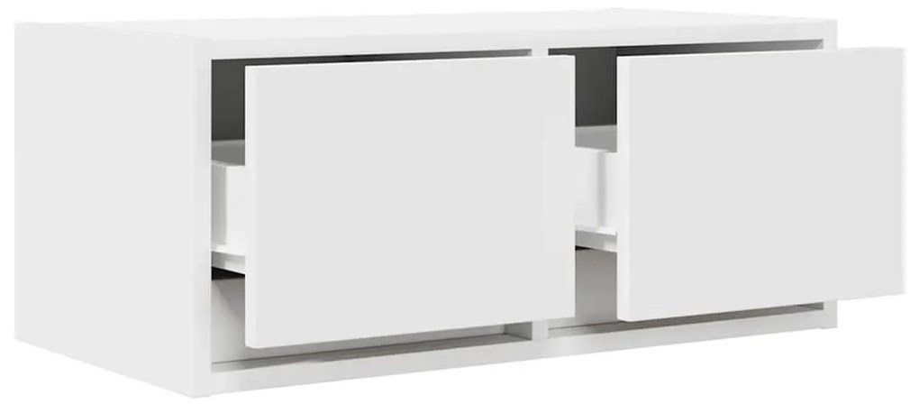2 db fehér szerelt fa TV-szekrény 60x31x25,5 cm