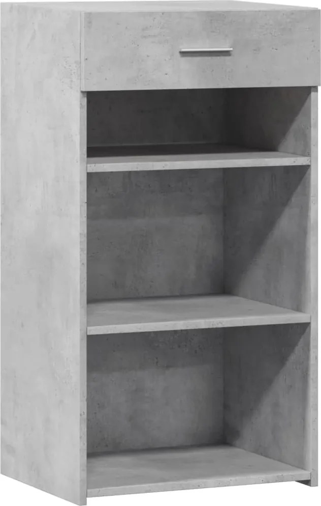 vidaXL betonszürke szerelt fa tálalószekrény 50 x 42,5 x 93 cm