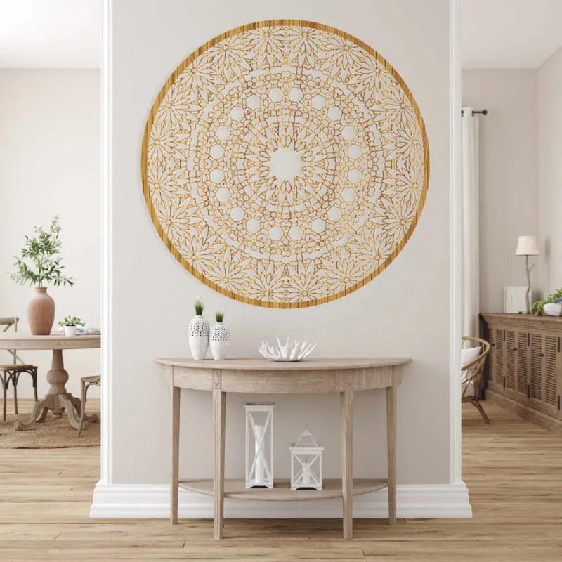 Luxus fa mandala a falon 3D belső dekoráció | HELA