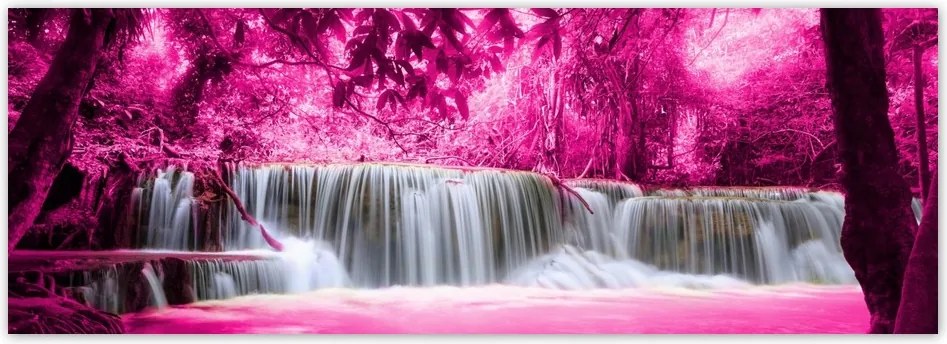Fotótapéta flizelina 624x219 Rózsaszín vízesés