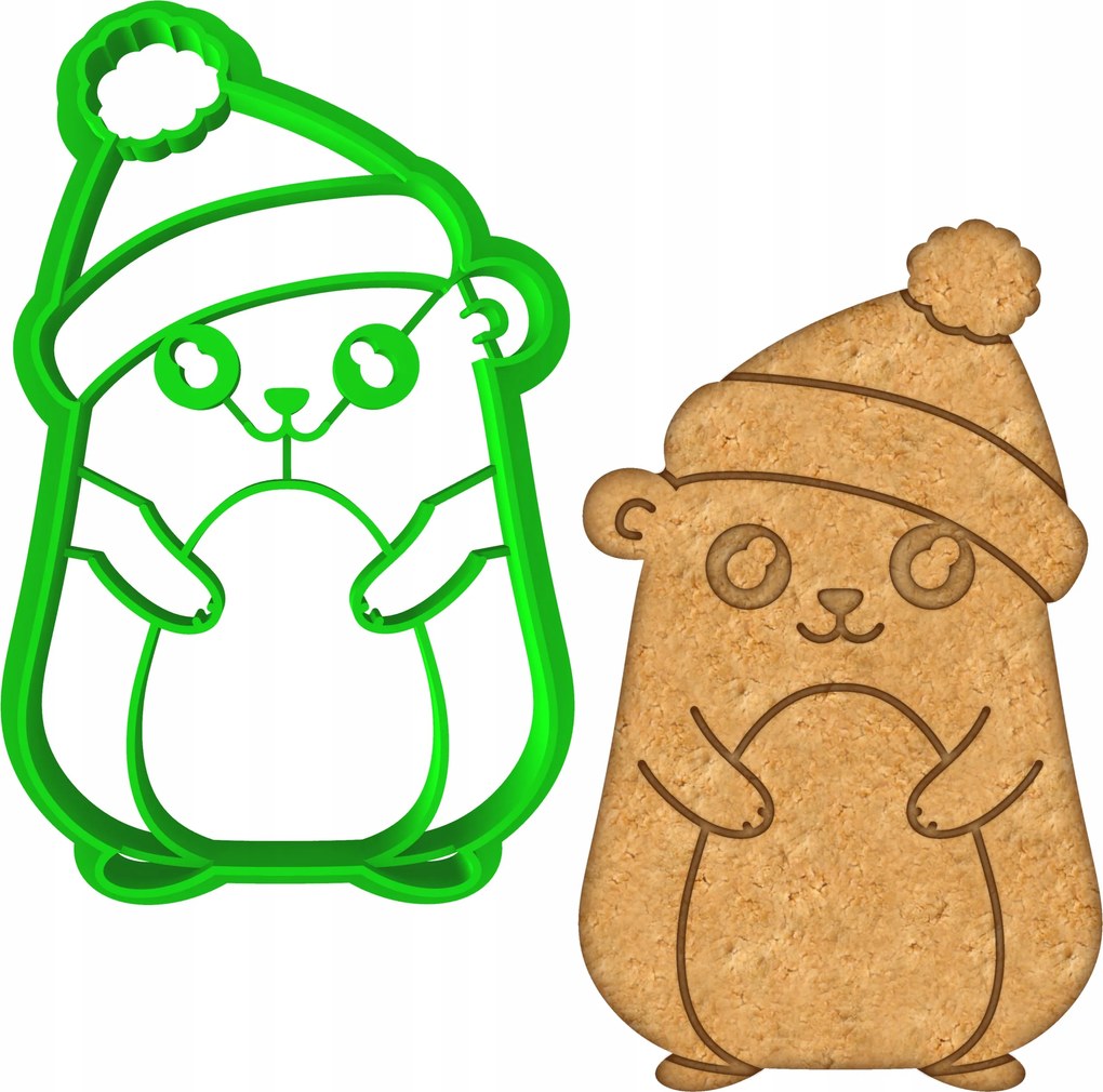 Karácsonyi Forma Mézeskalács lyukasztó Karácsonyra Hörcsög 8cm