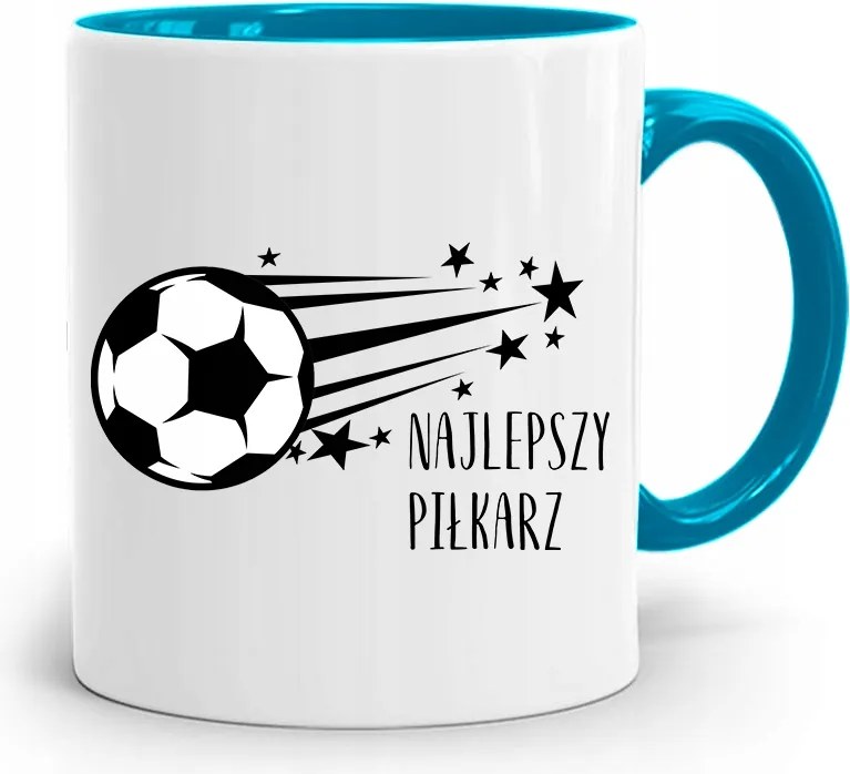 Kék Bögre Labdarúgó Játékosoknak Legjobb, fényképes nyomattal