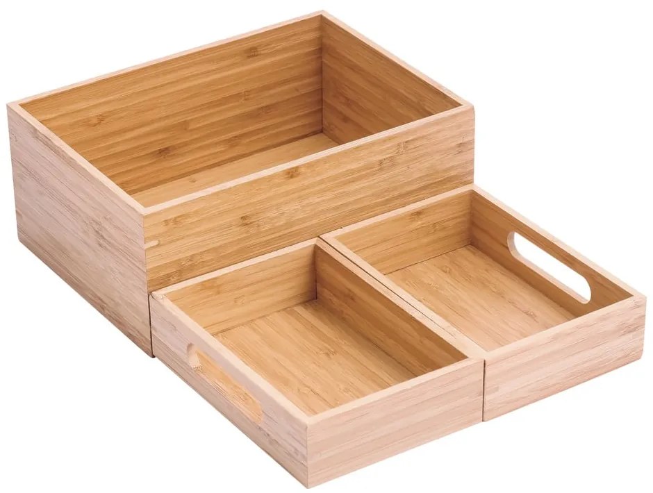 Natúr színű bambusz fürdőszobai rendszerező kozmetikumokhoz Isalys – MSV