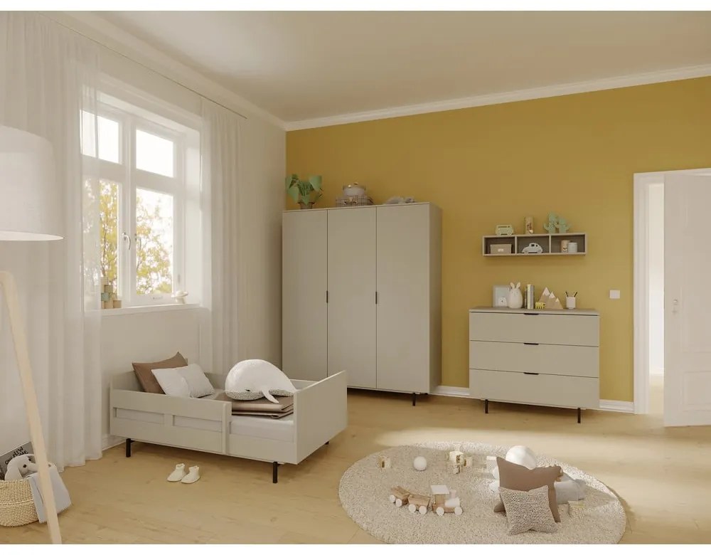 Szürke gyerekágy ágyráccsal 70x140 cm Tomino – Germania