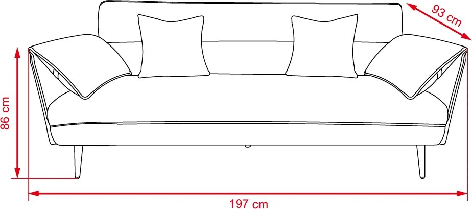 Catini AMELIA Kanapéágy - zöld