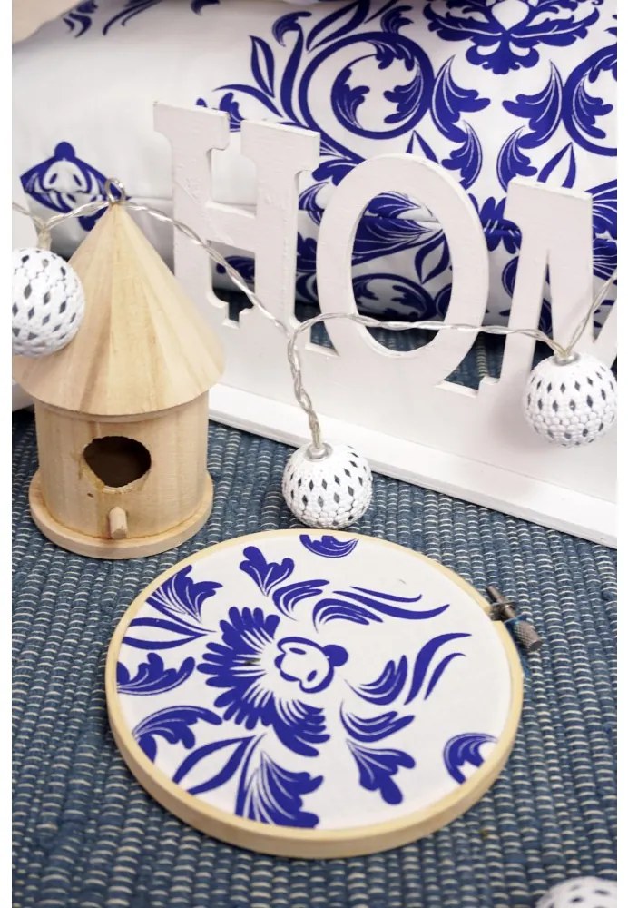 EMI Athén kék ágyneműhuzat, Francia szett1 200x220 + 2x (70x90)