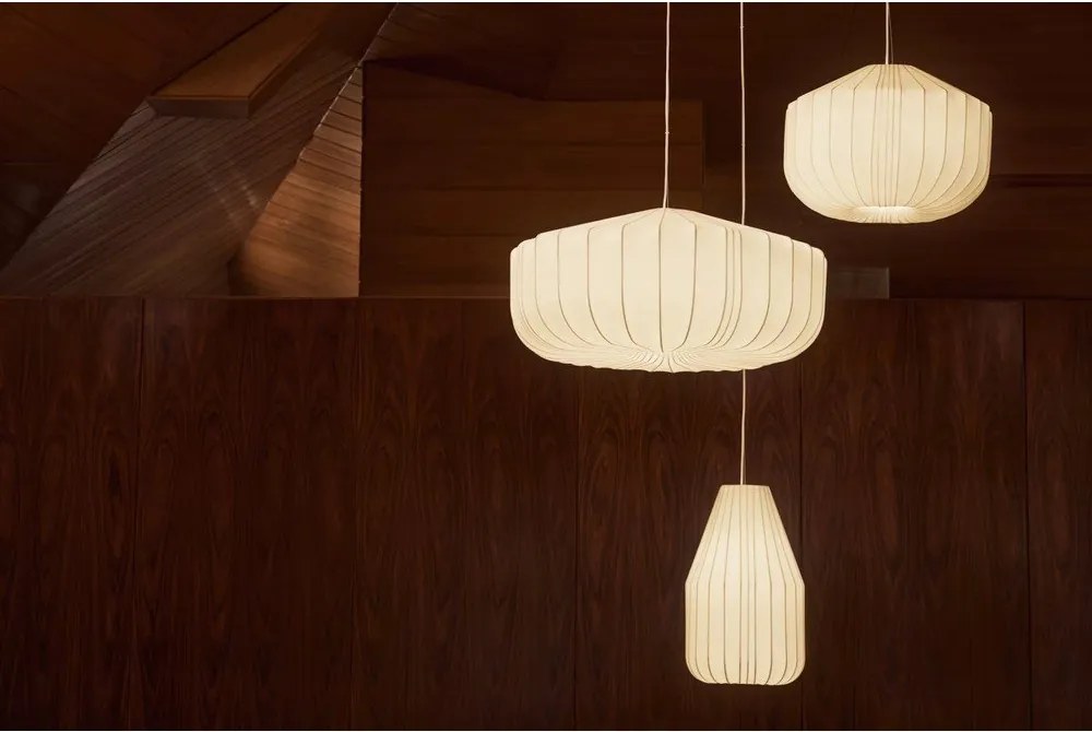 Fehér mennyezeti lámpa textil búrával ø 76 cm Somar – Kave Home