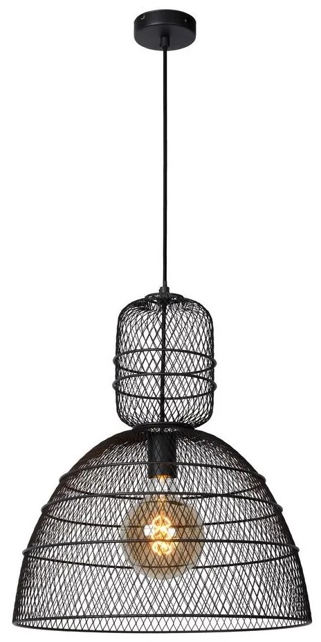 Lucide 78395/01/30 - Csillár zsinóron GASSET 1xE27/60W/230V fekete