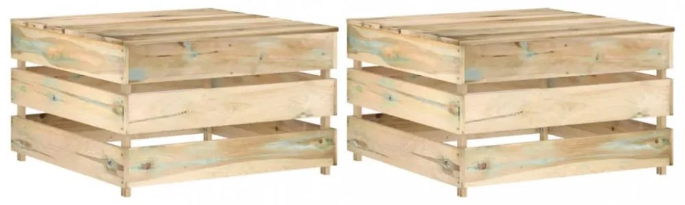 2 db impregnált fenyőfa kerti raklapasztal