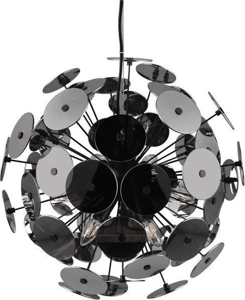 Matt fekete függőlámpa Discalgo – Trio