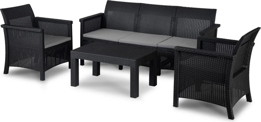 SAVIO kerti bútor szett fekete