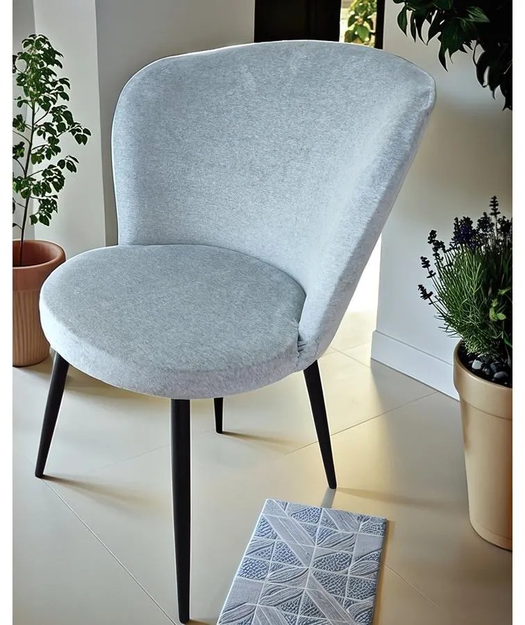 Székhuzat JYSK RISSKOV étkezőszékre (elasztikus, mosható, VILÁGOSSZÜRKE)