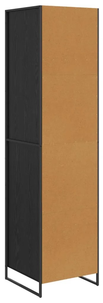 Szekrény tárolóval 2 pcs Fekete tölgy 50 x 50 x 200 cm Faanyag