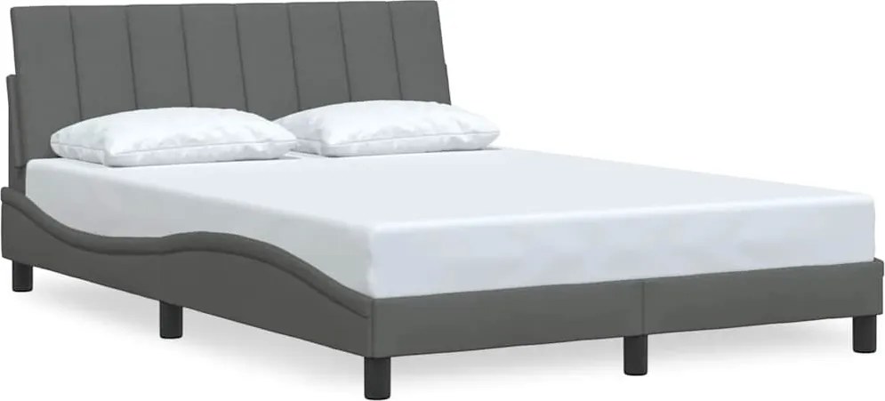 vidaXL sötétszürke szövet ágykeret matrac nélkül Hanko 140x200 cm