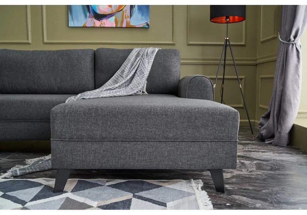 Antracitszürke sarokkanapé (U alakú) Belen – Balcab Home