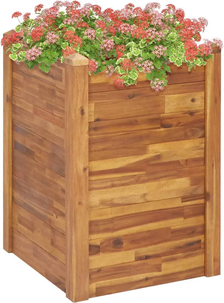 vidaXL tömör akácfa kerti magaságyás 60 x 60 x 84 cm