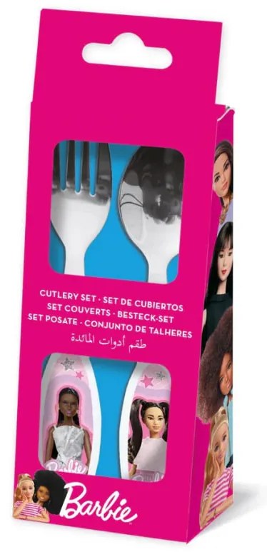 Barbie Stars fém evőeszköz készlet - 2 darabos