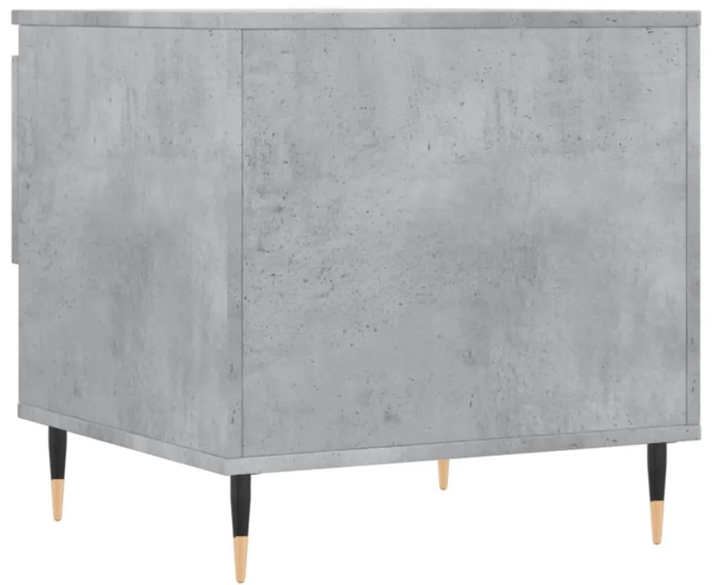 2 db betonszürke szerelt fa dohányzóasztal 50 x 46 x 50 cm