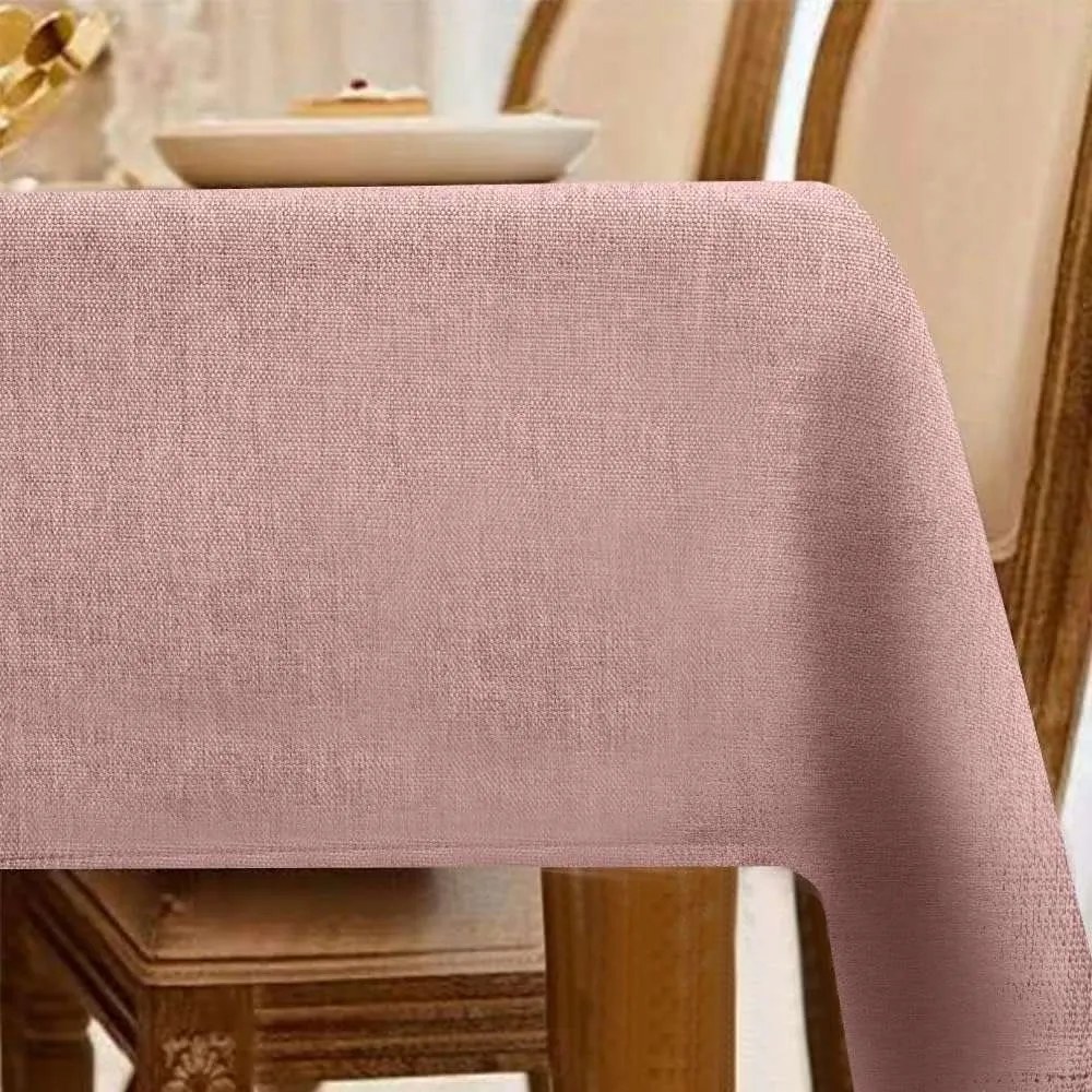 Abrosz asztalra anyag rózsaszín mosható téglalap alakú 110x110 cm