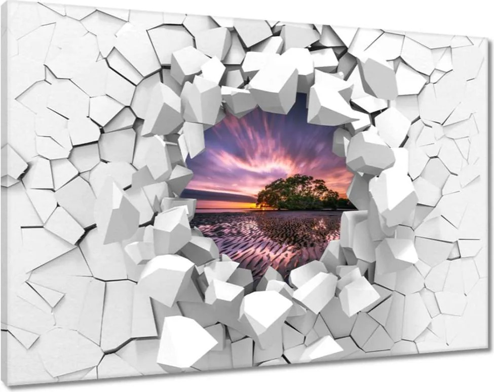 Festmények 120x80 Gyönyörű lila tájkép