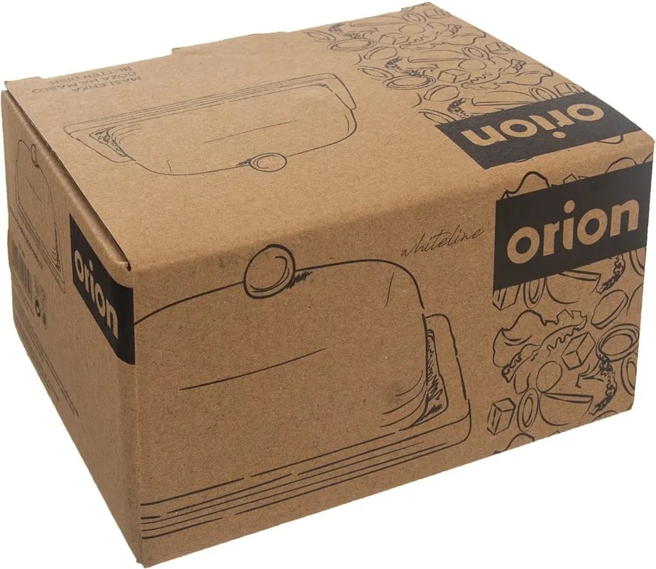 Whiteline fehér porcelán vajtartó bambusz tálcával - Orion