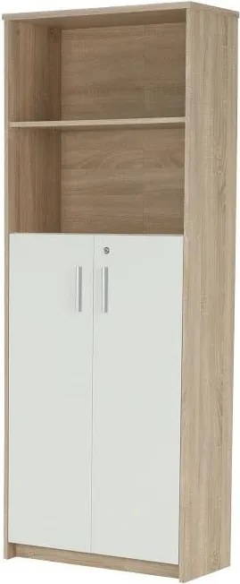 Irattartó zárható szekrénnyel, sonoma tölgy/fehér, JOHAN 2 NEW 10