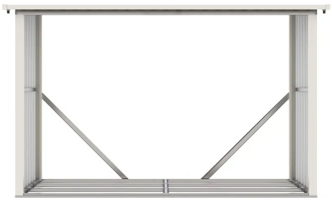 G21 WOH 335 tüzifa tároló - 242 x 89 cm, zöld