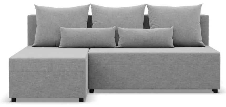 Nobu sarokkanapé, fonott, univerzális oldal, világosszürke