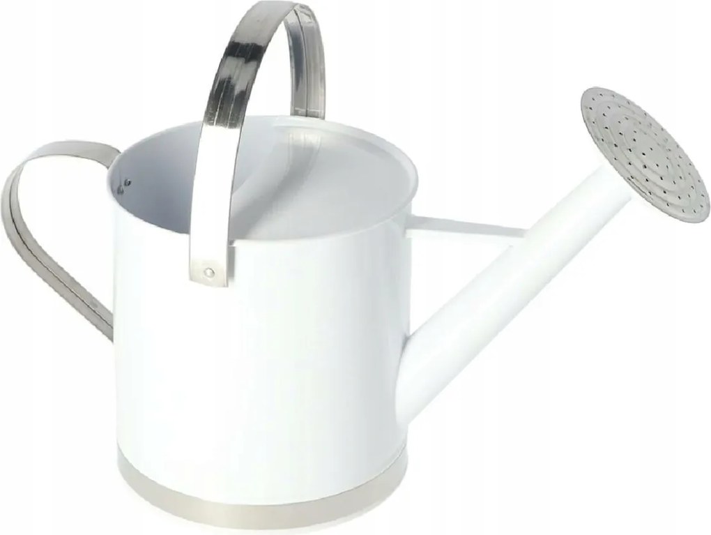 Fém öntözőkanna 4,8l fehér modern design, levehető szűrő