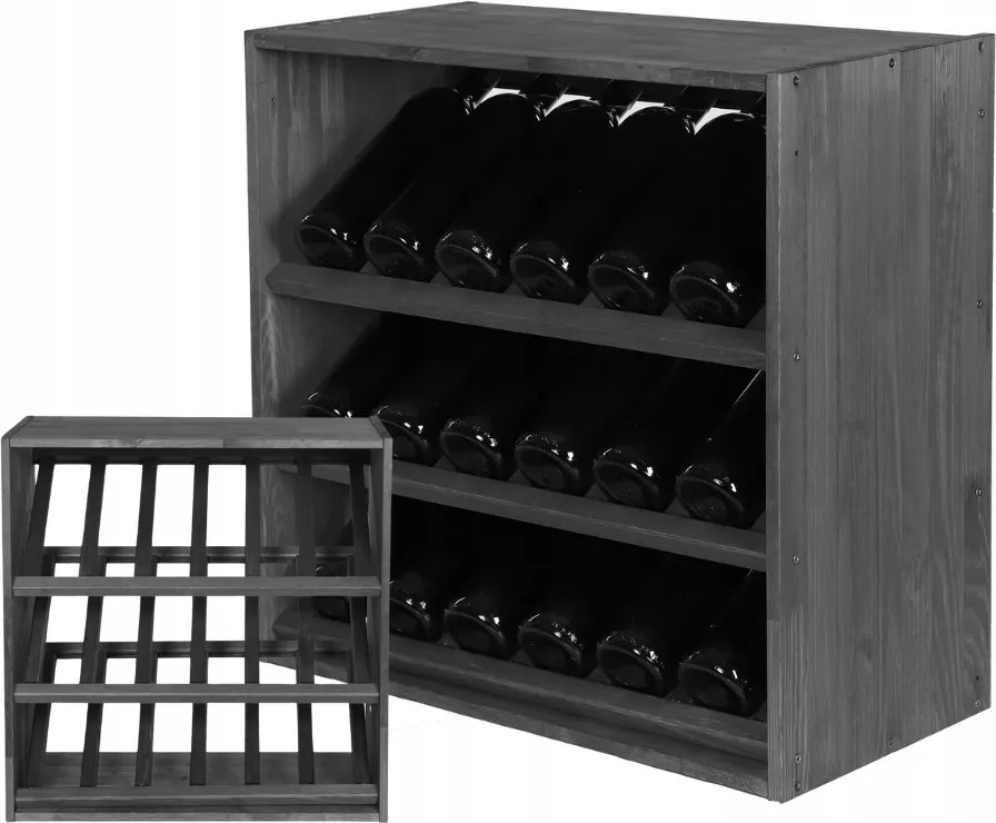 Bortartó állvány palacktartó szekrény bortartó állvány 18 palack Öko Bemutató