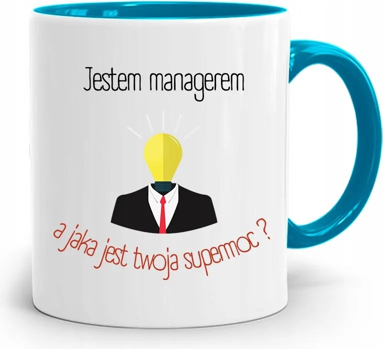 Menedzser Bögre Kék Ajándék fényképes nyomtatással