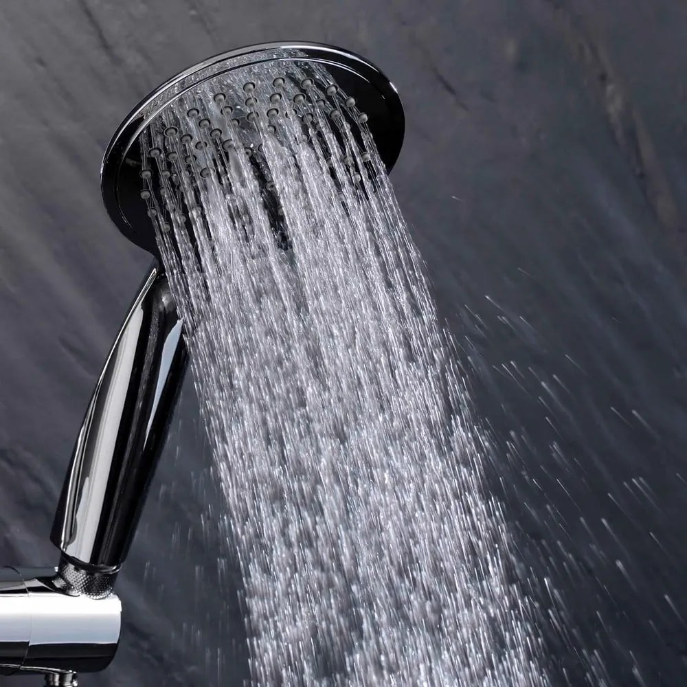 Matt ezüstszínű műanyag zuhanyszett kézi tussal 70 cm Hydro – douceur d'intérieur