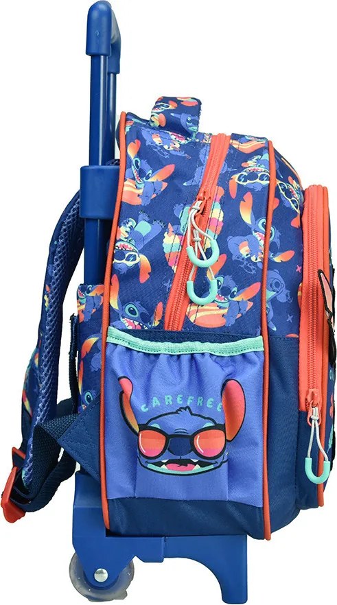 Disney Lilo és Stitch, A csillagkutya Chillin' gurulós ovis hátizsák, táska 30 cm
