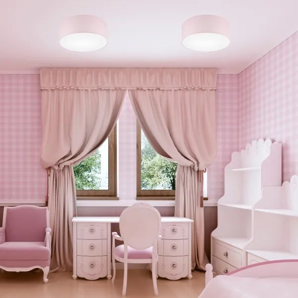 Mennyezeti lámpa SIRJA PASTEL 1xE27/60W/230V átm. 35 cm rózsaszín