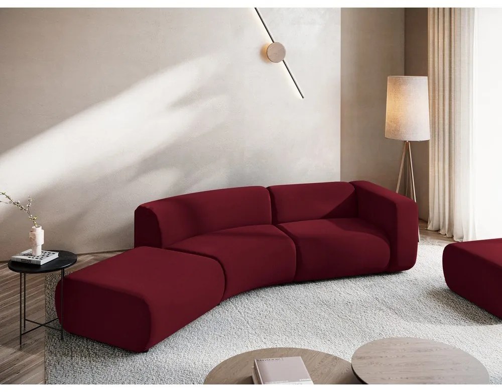 Borvörös bársony heverő (bal oldali) Ekahi – Makamii