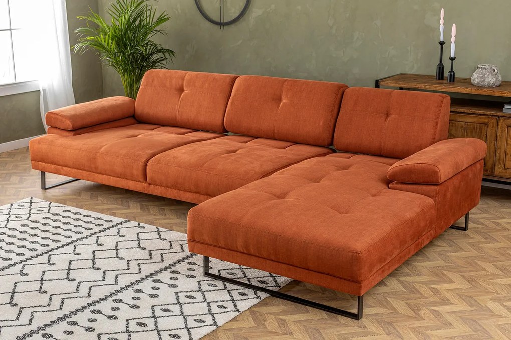 Mustang Small Right Orange sarokkanapé