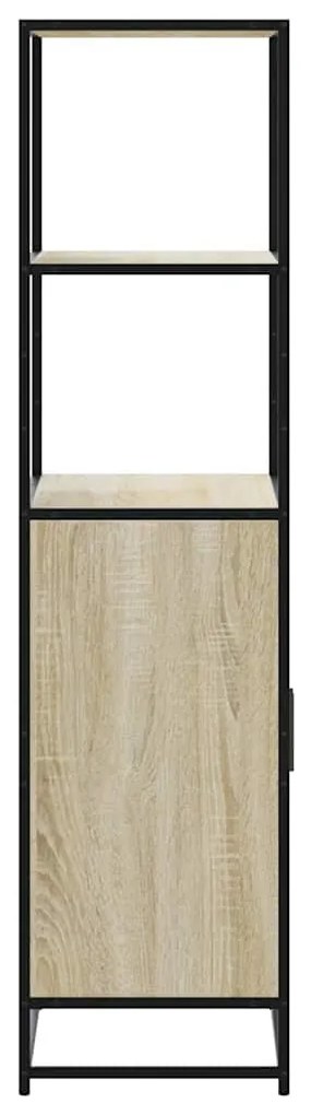Highboard sonoma tölgy 68x35x139 cm gépelt fa és fém