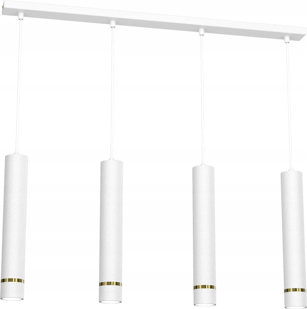 Függő Mennyezeti Lámpa, Csövek, Jegcsapok, Fehér-arany Színű