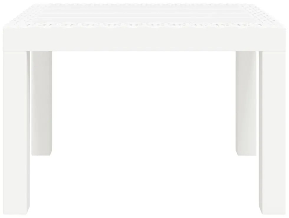 fehér PP kerti asztal 59 x 47 x 40 cm