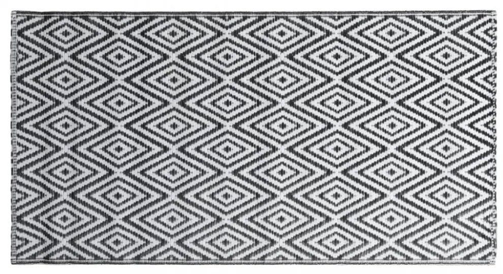 fekete-fehér ARAKIL PP kültéri szőnyeg 160 x 230 cm