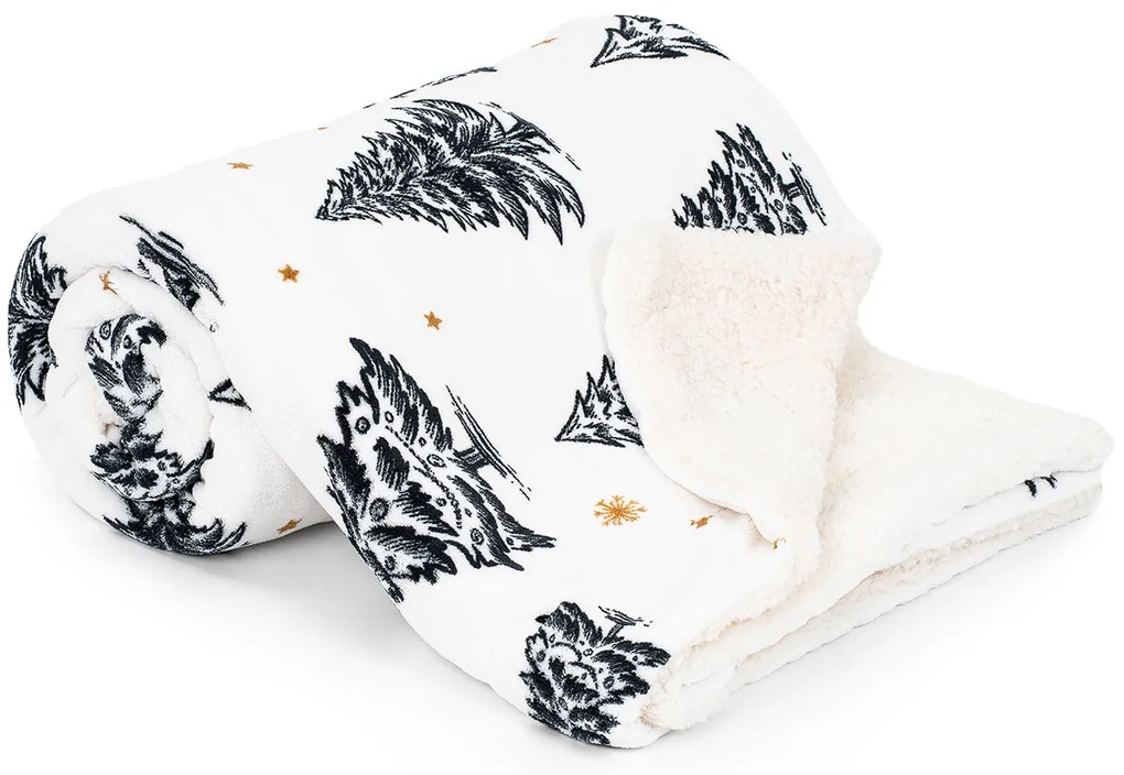 4Home Frosted Trees gyapjú hatású pléd, 150 x 200 cm