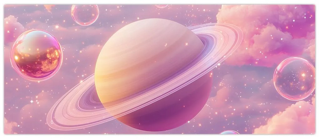 Kép - Rózsaszín bolygó (120x50 cm)