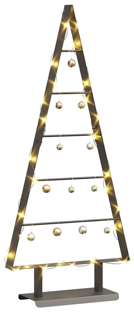 Fém karácsonyfa állvánnyal Fekete 90 cm Acél